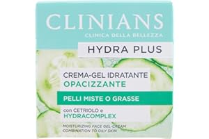 CLINIANS | Hydra Plus Crema Viso Idratante Opacizzante, Dermatologicamente Testato, Made in Italy, 50 ml