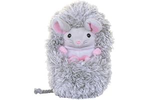 Curlimals Popsy Mouse, Cute Interactive Soft Toy, Responds To Touch: Talks, Makes Noises, Curls Into A Ball!, Grey