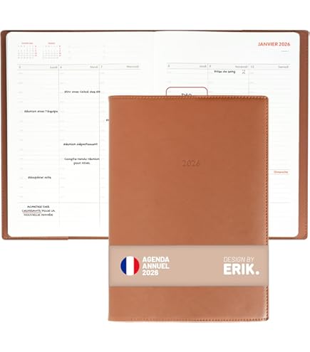 OBERTHUR - 1 Agenda Semainier Carré ASTORIA - Dimension 16 X 16 Cm