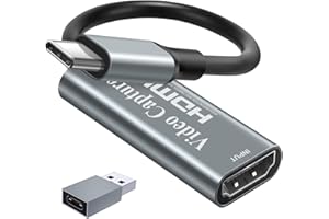 Newhope Video Capture Card, 4K HDMI to USB-C Capture Card, 1080P HD 30fps Live and Record Video Audio Grabber for Gaming, Streaming, Teaching, Video Conference