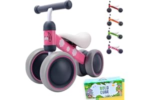 BOLDCUBE My First Bike Baby Balance Bike 1 Year Old Baby Gifts Trike Garden Toys Toddler Push Ride On Walker with No Pedals 1st Birthday Present for Boys Girls Age from 6 Months Old