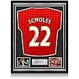 Exclusive Memorabilia Paul Scholes Signed Manchester United 2012-13 Football Shirt. Superior Frame