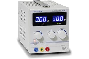 PeakTech Digtial Labornetzteil - Labornetzgerät 0-30V / 0-5A DC, stabilisiert, linear regelbar, 1 Stück, P 6140
