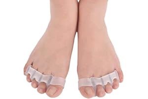 MOTEEN Soft Gel Toe Separator, Toe Separators Stretchers for Bunion Pain Relief, Gel Silicone Toe Spreaders, Bunion Pain Toe, Hammer Toe Overlapping Toes Bunion Corrector, Soft Big Toe Straighteners, 2 Pair