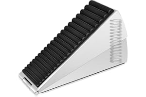 KOLAKO Door Stopper, Heavy Duty Door Stop Wedge Extra Large Indoors Outdoors Rubber Doorstops Wall Protector Stainless Steel Door Holder for Floor, 3 Inch