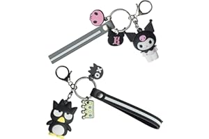 PIPI&W Llavero Kuromi, llavero de anime, llaveros para niñas, regalos de cumpleaños y Navidad, 2 piezas