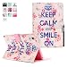 Produktbild iPad Mini 3 Hülle, Deenor Colorful Classic Design PU Leder Stand Schutzhülle Hülle für Apple iPad Mini 1/2/3 Generation. (Crown and flowers)