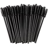 Profico 50 pieces eyelash brush, disposable eyelash brush, eyelash brush set, mascara brush, mascara applicator (black