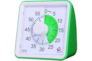 AIMILAR Minuteur Visuel 60 Minutes - Minuteur Silencieux Outils de Gestion du Temps de Classe ou de Réunion Compte à Rebours pour Enfants et Adultes