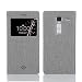 Produktbild LG Zero DMX Hülle Feitenn Ledertasche Flip Case Cover Lederhülle Mit Standfunktion Karte Halter PU-Leder Brieftaschen Luxus Fenster Schutzhüll Kunstleder Abdeckung Handyhülle Für LG Zero DMX - Grau