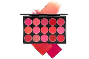 Shogpon 15 Colori Crema Rossetti Opaco Lucidalabbra Palette Trucco Kit Cosemetico Set di Bellezza - Perfetto per l'uso Professionale e Quotidiano