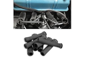 JNNJ 8 Piezas Cable De Bujía Botas, Bujía Boots Alambre Alambre Protector Cubierta Manga, Protector Calor Bujía De Protección Térmica Para Coche, Camión, Aislador De Cubierta Accesorios Fibra Vidrio