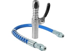 leruiyezs Boquilla Engrasadora G Coupler con Doble Asa Antideslizante para Pistola De Engrase con Boquilla De Pistola De Engrase Autoblocante Compatible con M6 M8 M10 M12 M14 con Manguera De 30 Cm
