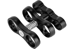 VBESTLIFE Fixation de Clip de Boule de Papillon en Alliage d'aluminium Lumières de plongée Fixation d'adaptateur de Pince à 360 degrés Rotatif pour Gopro