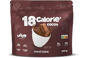 LOCCO LOW CALORIES COMPANY Locco kakao bez cukru, 200 g, gorąca czekolada, wegańskie, keto, bez laktozy, czekolada pitna, bez tłuszczów, bez kalorii (oryginalne)