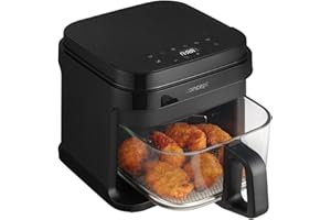 CONCEPT Frytkownica na gorące powietrze GLASS & FAST 5,5 l FR5500, czarna