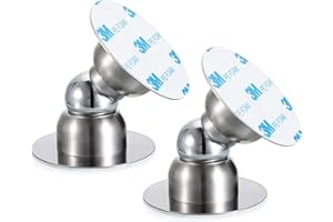 IGNPION Samoprzylepny magnetyczny stoper do drzwi ze stali nierdzewnej do drzwi sypialni ultra mini 2 szt. srebrny