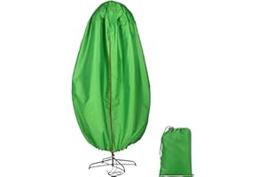 SMLJFO Aufrechte Weihnachtsbaum-Aufbewahrungstasche mit Kordelzug, passend für bis zu 1,8 m Baum, wasserdicht, staubdicht, Weihnachtsbaum-Aufbewahrungsabdeckung für Ihren künstlichen Baum