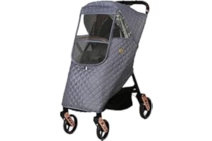 Ruiqas Universal Winter Baby Stroller Rain Cover Windproof Warm Quilted Weather Quilted Travel Weather Cover for Baby Stroller Pushchair