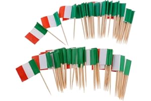 Beito Mini Drapeau Cure-dent 100 pcs Drapeau Italien gâteau Choisir événements internationaux Cocktail bâton Drapeau Fruits cueillette de Nourriture