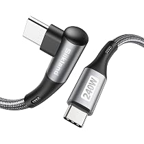 SYSTEM-S USB Adapterkabel – USB A 90° Links Auf USB B 90° Rechts, 50 Cm, Plug & Play, Für Drucker & Geräte