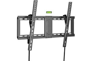 XINLEI Universal Tilt TV Wall Bracket for Most 37-85 inch TVs, Slim Wall Mount Low Profile Fits 24”/18”/16” Studs, Holds up to 60kg Flat/Curved TV, Max VESA 600x400mm MT5083