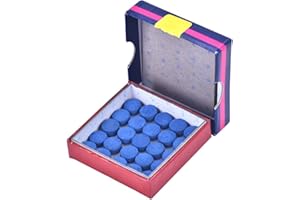 VGEBY Cue Tips, 50pcs 10mm Billard Room Head Pool Billard Cue Stick Conseils Cue Astuce Remplacement avec boîte de Rangement