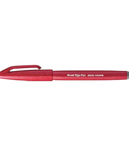Kuretake ZIG Brush Marker – Twin Tip, Sugared Mandel Pink – Pinselspitze & 0,8 Mm Für Kunst & Lettering