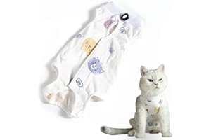 CGLRybO Katzenbody Nach Op Anti-leckende Cat Professional Recovery Anzug Hunde Katze Kleidung Nach Kastration Alternative Chirurgischer Erholungsanzug für Bauchwunden oder Hautkrankheiten