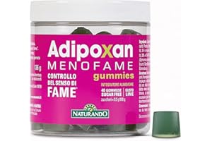 Naturando ADIPOXAN MENOFAME GUMMIES Integratore per Controllo della Fame con Gymnema, Rodiola e Griffonia - Flacone 40 gommose