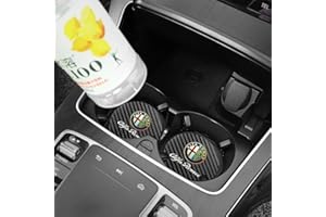 NURCIX 2 Pezzi Auto Sottobicchieri per Alfa Romeo Tonale 2022 2023 2024 Gomma Antiscivolo Sottobicchieri Auto Universale Impermeabile Portabicchieri Auto