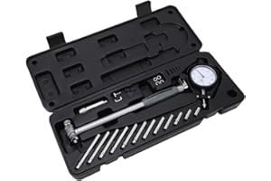 NATUDECO Medidor de diámetro interior, medidor de cilindro de aleación de aluminio con instrumento de medición interior de alta precisión de 50-160 mm para uso diario e industrial(negro)