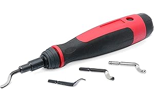 AFA TOOLING APPROVED FOR AUTOMOTIVE AFA Tooling Long Reach Extendable Neck Deburring Tool with 4 High-Speed Steel Rotary Burr Removal Blades | Works on Copper Pipes, Metal, Resin, PVC, and 3D Printed Plastic Edges