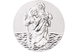 Fritz Cox Médaille de voiture Saint Christophe sans bord 3 cm.