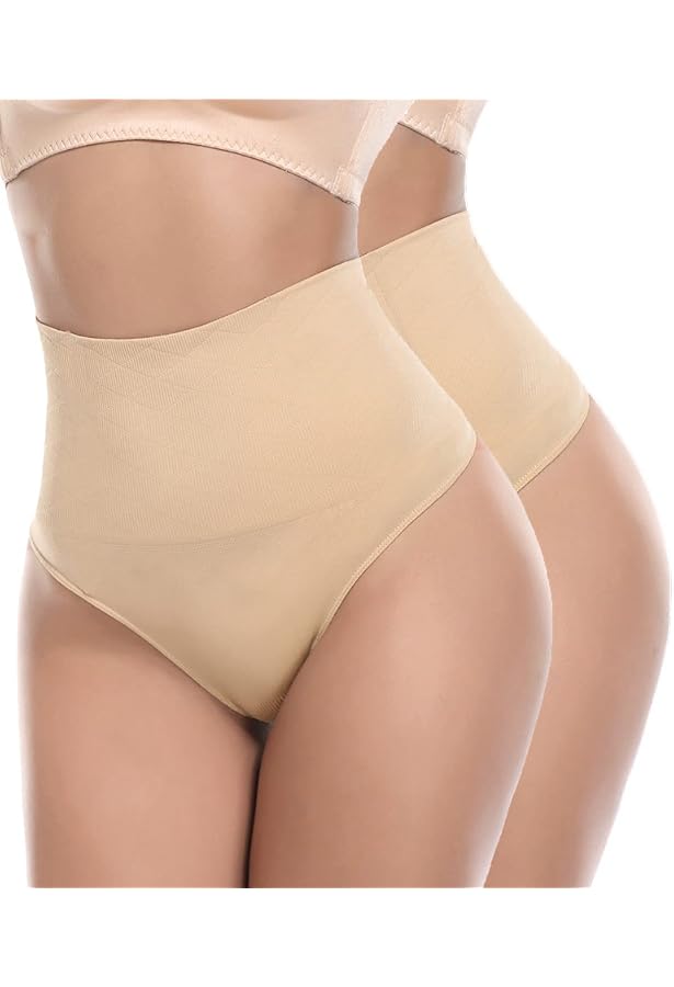 String Gainant Ventre Plat Femme - 2 Pièces, Taille Haute, Invisible Sous Les Vêtements - 11