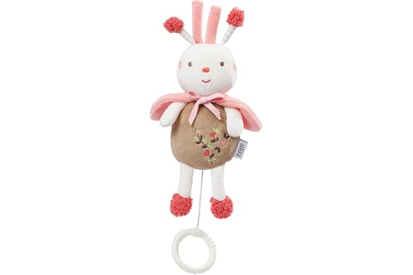 Fehn Mini boîte à Musique Abeille - Doudou & Aide au Sommeil: boîte à Musique à remonter avec la Douce mélodie Tu sais combien d'étoiles sont debout - pour bébés et Jeunes Enfants à partir de 0+ Mois