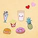 Produktbild Lanlan Kleidung Zubehör 8 Stück Exquisite Frites Ananas Burger Tuch-teiliges Set Kleidung Patches Gap Tasche