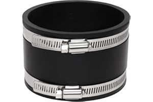 alwaiiz Raccord de tuyau en caoutchouc flexible Ø 100 mm intérieur, manchon en caoutchouc avec colliers en acier inoxydable, raccord de tuyau pour tuyau de ventilation, filtre à charbon