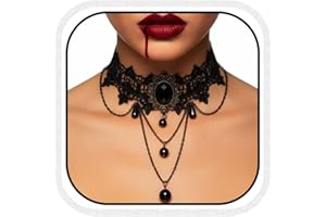 Reaky Choker Necklaces Halloween Flower Necklace Black Choker Necklace Chains Festival Costume Accessories for Women