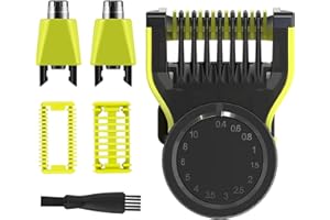 KQLHLHDYZ Adjustable Comb for Philips OneBlade QP2520 QP2530 QP2630 QP2620 QP2515 QP6510 QP2523 QP2527, 14 Cutting Heights Between 0.4 and 10 mm Combs with 2 Pieces are spare