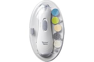 Tommee Tippee Lime à Ongles pour bébé, Coupe-Ongles pour Enfant en Bas Âge avec Éclairage LED et Six Têtes de Limage pour Bébé et Adulte