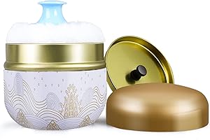 Sibba Porta talco vuoto, per trucchi o per il talco dopo aver fatto il bagno al bebè (giallo)