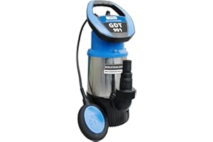 ESBENËL Güde Drucktauchpumpe GDT 901 (800 W, 5500 l/h, Förderhöhe 30 m, Druck max. 3 bar, variabel einstellbarer Schwimmerschalter, Edelstahlmantel, 3 Laufräder aus Noryl, 10 m Anschlusskabel, Thermoschutz)