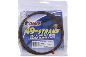 American Fishing Wire 49-Strand Cable Bare 7x7 Stainless Steel Leader Wire