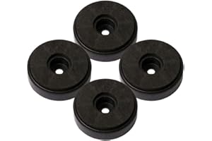 FADERR 4PCS Coussinets d’isolation pour platine tournante, pointes en aluminium pour haut-parleurs, pieds coniques de base pour amplificateur de son audio (Noir, taille : 40x10 mm)