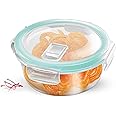 Treo by Milton Hi Borosilicate Clip Fresh Round Container, 400 ml, 1 Piece, Transparent