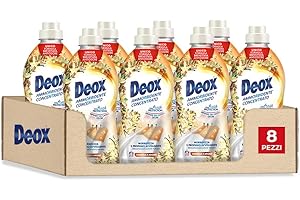Deox - Ammorbidente Lavatrice Concentrato, 264 Lavaggi, Vaniglia e Argan, Capi Morbidi e Profumati, con Tecnologia Fresh Protection, 660ml x 8 Confezioni