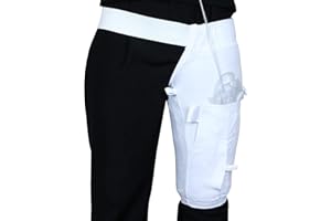 LAPLUIE Catheter Leg Bag Holder, Urine Leg Bag Holder Cover with Waist Belt, Foley Leg Bag Sleeve for Incontinence Urine Bag, Washable and Durable (M)