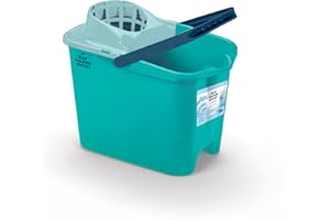 DIVINE GENIUS Blue Dolphin - Secchio per mocio con strizzatore 14L realizzato con materiali riciclati sostenibile ideale per la pulizia della casa e dei pavimenti