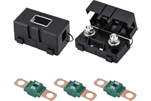 MELLBREE Fusibles Midi 3 unidades 40A Midi fusibles de rosca 2 unidades ANS Portafusibles 12 V-58 V Midi de alta corriente para coches, camiones, vehículos de construcción, autobuses, caravanas
